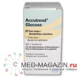 Roche2 Тест-полоски на глюкозу Accutrend Glucose (25 шт.)
