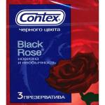 Презервативы Contex Black Rose - 3 шт.
